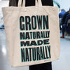 raw wine tote: grown naturally, made naturally